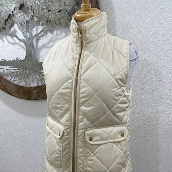 J Crew Excursion Vest Quilted PrimaLoft Muslin Ivory XS - Picture 3 of 8